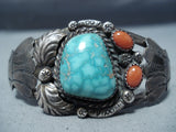 Rare Vintage Native American Navajo High Grade Carico Lake Turquoise Sterling Silver Bracelet-Nativo Arts