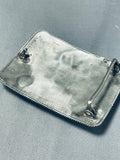 101 Grams Rare Vintage Native American Navajo 3 Kingman Turquoise Sterling Silver Huge Buckle-Nativo Arts