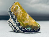 One Of Biggest And Best Vintage Native American Navajo Royston Turquoise Sterling Silver Ring-Nativo Arts