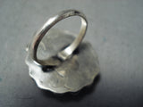 Amazing Vintage Native American Navajo Domed Pearl Sterling Silver Ring-Nativo Arts