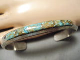 Thicker Vintage Native American Navajo Royston Turquoise Sterling Silver Bracelet Old-Nativo Arts