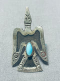 Taller Native American Navajo Bird Turquoise Sterling Silver Ring-Nativo Arts