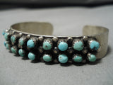 Vintage Navajo Sterling Silver Native American Turquoise Bracelet-Nativo Arts