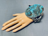 Monster 235 Gram Native American Turquoise Lizard Sterling Silver Bracelet-Nativo Arts