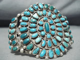 Huge Early Vintage Native American Navajo Cerrillos Turquoise Sterling Silver Bracelet-Nativo Arts