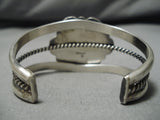 Rare Vintage Turquoise Mountain Sterling Silver Native American Bracelet Cuff-Nativo Arts