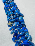 Native American Incredible Vintage Santo Domingo Lapis Sterling Silver Necklace-Nativo Arts