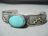 Randall Begay Vintage Native American Navajo Kingman Turquoise Internal Storyteller Bracelet Old-Nativo Arts