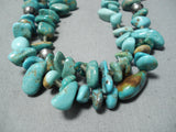 Amazing Vintage Native American Navajo Royston & Kingman Turquoise Sterling Silver Necklace Old-Nativo Arts