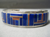 Important Donny Douglas Vintage Native American Navajo Turquoise Sterling Silver Lapis Bracelet-Nativo Arts