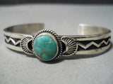 Important Vintage Native American Navajo Royston Turquoise Sterling Silver Bracelet Old-Nativo Arts
