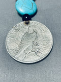 Hand Tooled Vintage Native American Navajo Sterling Silver Coin Necklace-Nativo Arts