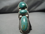 Important Vintage Native American Navajo Rick Martinez Royston Turquoise Sterling Silver Ring-Nativo Arts