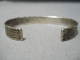Very Rare Early Vintage Native American Zuni Harlan Coonsis Turquoise Sterling Silver Bracelet-Nativo Arts