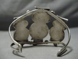 One Of The Best Vintage Native American Navajo Zuni Turquoise Sterling Silver Owl Bracelet-Nativo Arts