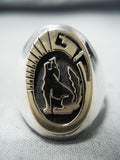 Tremendous Navajo Native American 14k Gold Sterling Silver Ring-Nativo Arts