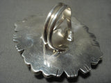 37 Grams Monster Whitegoat Navajo Native American Jewelry Silver Orange Shell Ring-Nativo Arts