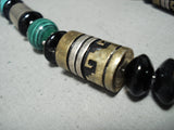 Authentic Chunky Vintage Native American Navajo Turquoise Sterling Silver Necklace-Nativo Arts