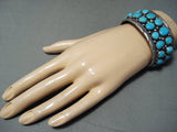 Fabulous Vintage Native American Navajo Turquoise Sterling Silver Bracelet-Nativo Arts