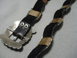 Important Vintage Native American Navajo Nila Turquoise Sterling Silver Bracelet Cuff Old-Nativo Arts