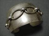 Astonishing Vintage Native American Navajo Chain Sterling Silver Bracelet-Nativo Arts