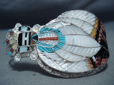 Expressive Vintage Native American Zuni Turquoise Sterling Silver Bracelet Old-Nativo Arts