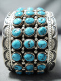 Noteworthy Vintage Native American Navajo Turquoise Sterling Silver Bracelet Old-Nativo Arts