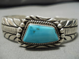 Quality Harry Martinez Vintage Native American Navajo Sterling Silver Turquoise Bracelet Old-Nativo Arts