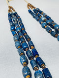 Native American One Of The Best Ever Santo Domingo Tubule Lapis Heishi Necklace-Nativo Arts