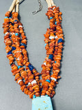 Native American One Of The Most Unique Vintage Santo Domingo Turquoise Inlay Necklace-Nativo Arts