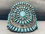 Intriguing Vintage Native American Navajo Turquoise Sterling Silver Bracelet Cuff-Nativo Arts