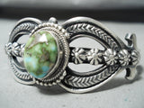 Gorgeous Vintage Native American Navajo Damale Turquoise Sterling Silver Bracelet Old-Nativo Arts