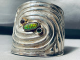 Jawdropping Heavy Sturdy Vintage Opal Sterling Silver Bracelet Cuff-Nativo Arts