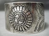 Twirling Wheel Vintage Navajo Sterling Silver Native American Bracelet-Nativo Arts