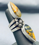 Jake Francosa San Felipe Bumble Bee Jasper Sterling Silver Ring-Nativo Arts