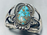 Museum Quality Vintage Native American Navajo Old Mine Kingma Turquoise Sterling Silver Bracelet-Nativo Arts