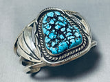 Seafoam Turquoise Vintage Native American Navajo Sterling Silver Bracelet-Nativo Arts