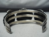 Very Rare Old Pyrite Morenci Turquoise Vintage Native American Navajo Sterling Silver Bracelet-Nativo Arts