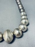 Unique Sections Of Tarnish Vintage Native American Navajo Sterling Silver Necklace-Nativo Arts