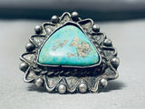 Magnificent Vintage Native American Navajo Turquoise Sterling Silver Ring-Nativo Arts