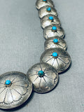 Baskets Of Turquoise Vintage Native American Navajo Sterling Silver Necklace-Nativo Arts