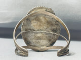 Anna Signed Vintage Native American Navajo Spiderweb Turquoise Sterling Silver Bracelet-Nativo Arts