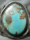 Museum Vintage Native American Navajo Royston Turquoise Leaf Galore Sterling Silver Bracelet Old-Nativo Arts