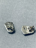 Impressive Vintage Native American Navajo Opal Sterling Silver Earrings-Nativo Arts