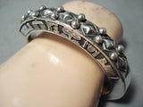 So Thick So Heavy Navajo Sterling Silver Native American Bracelet-Nativo Arts
