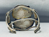 Gorgeous Vintage Native American Navajo 2 Huge Royston Turquoise Sterling Silver Bracelet-Nativo Arts