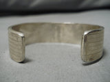 Incredible Vintage Navajo Pearl Sterling Silver Native American Bracelet Cuff-Nativo Arts