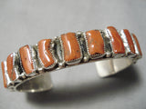 Stunning Zuni Corals Sterling Silver Bracelet Native American-Nativo Arts