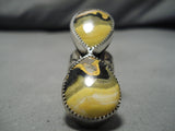 Rare Bumblebee Stone Navajo Sterling Silver Native American Ring-Nativo Arts