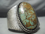 One Of Biggest Best Vintage Native American Navajo Royston Turquoise Sterling Silver Bracelet-Nativo Arts